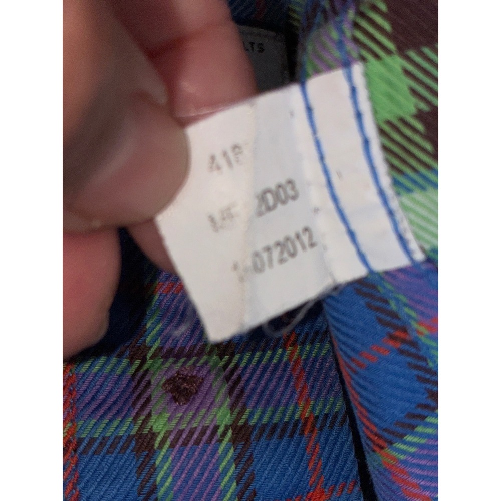 Peter Millar Mens Blue Green Plaid Cotton Button Down Shirt MF12D03 Medium - Picture 12 of 12
